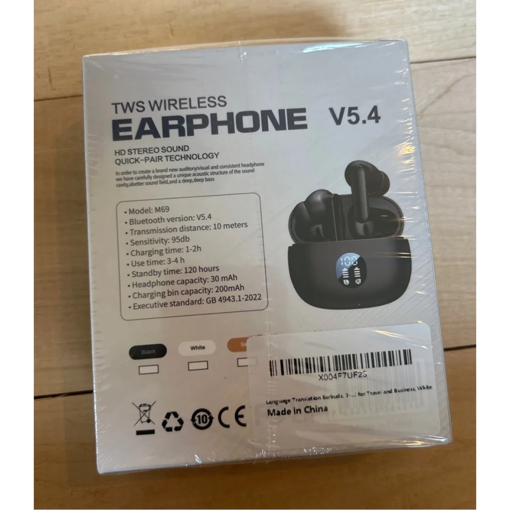 Unisex Unbranded Earbud Headphones One Size Black TWS Wireless Earphone New - Picture 2 of 2